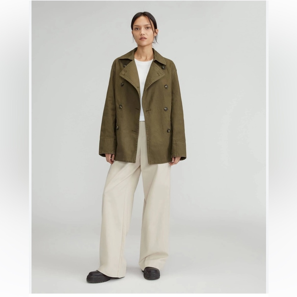 Everlane The Organic Cotton Herringbone Jacket Beech NWT - Picture 11 of 14
